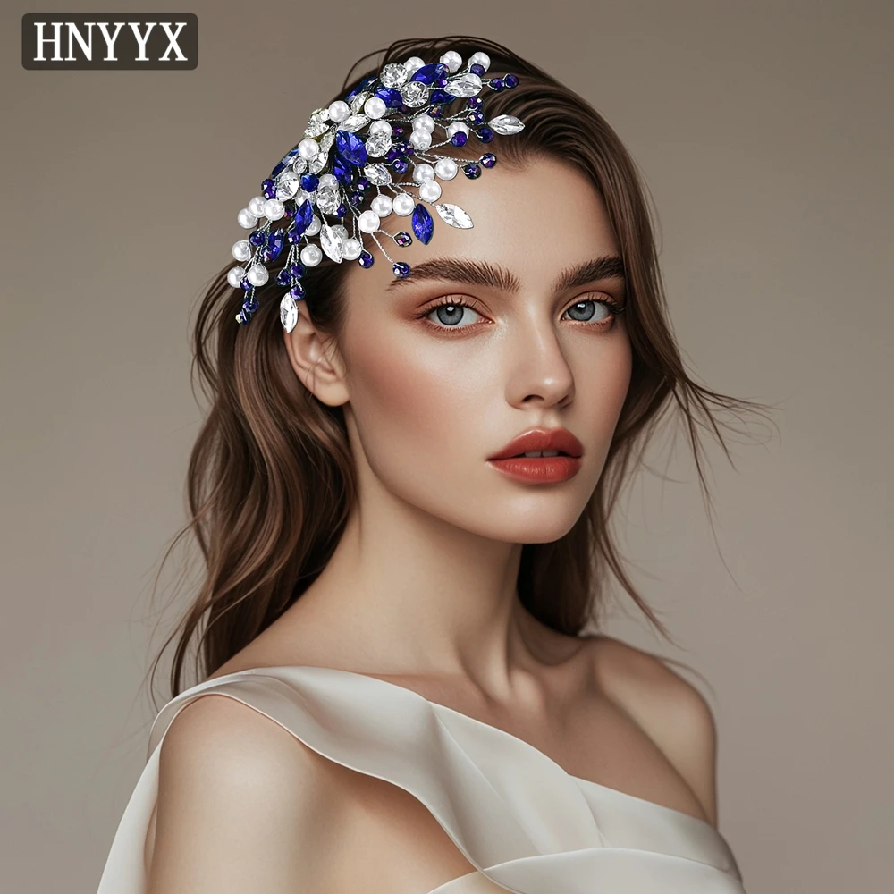 HNYYX Colorful Hair Comb Fashion Crystal Fancy Headdresses Hair Clips Women Bride Hair Accessories Wedding Headpiece A286