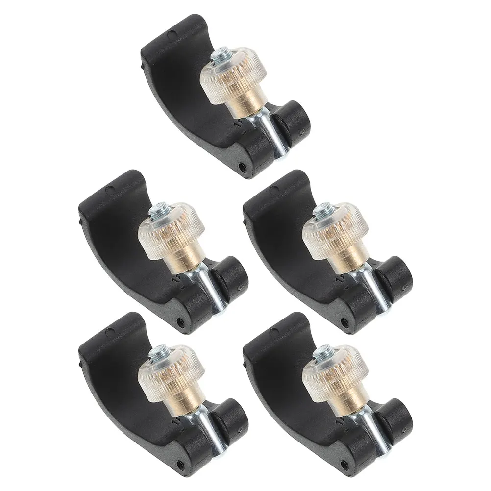 

5pcs Trekking Pole Nut Accessories Stable Lock Handle Quick Adjustment External Flip Buckle Nylon Fastener Black Lightweight