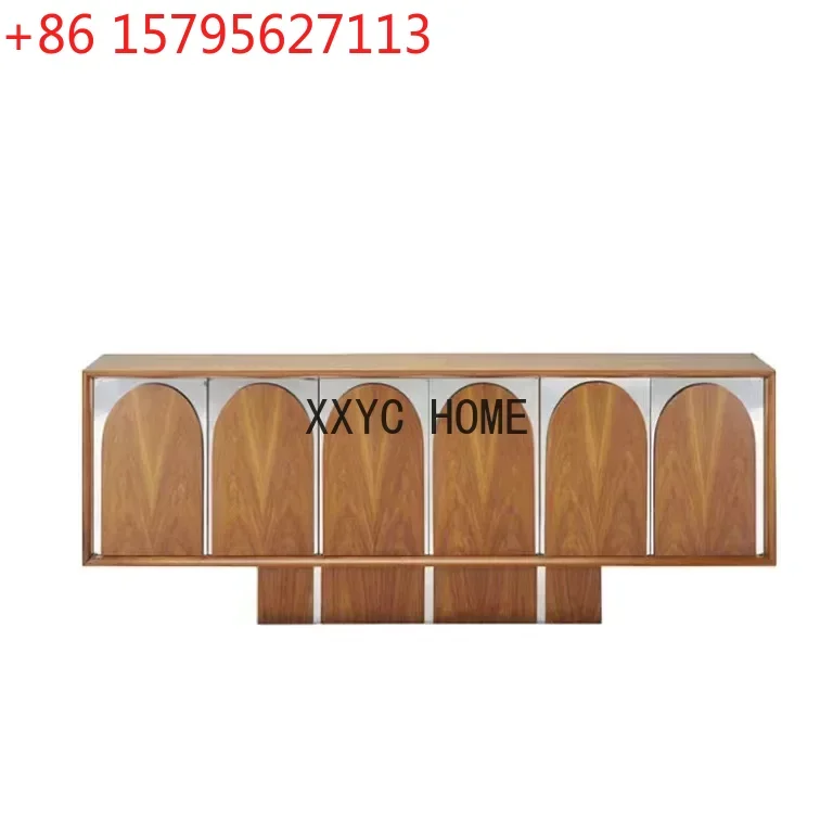 

Nordic Solid Wood Wall Sideboard Cabinet Home Arch Locker Wine Cabinet Storage Entrance Cabinet