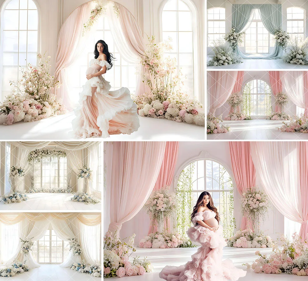 Fondo de fotografía Mehofond Boho blanco habitación ventanas Floral cumpleaños boda maternidad retrato decoración telón de fondo estudio fotográfico