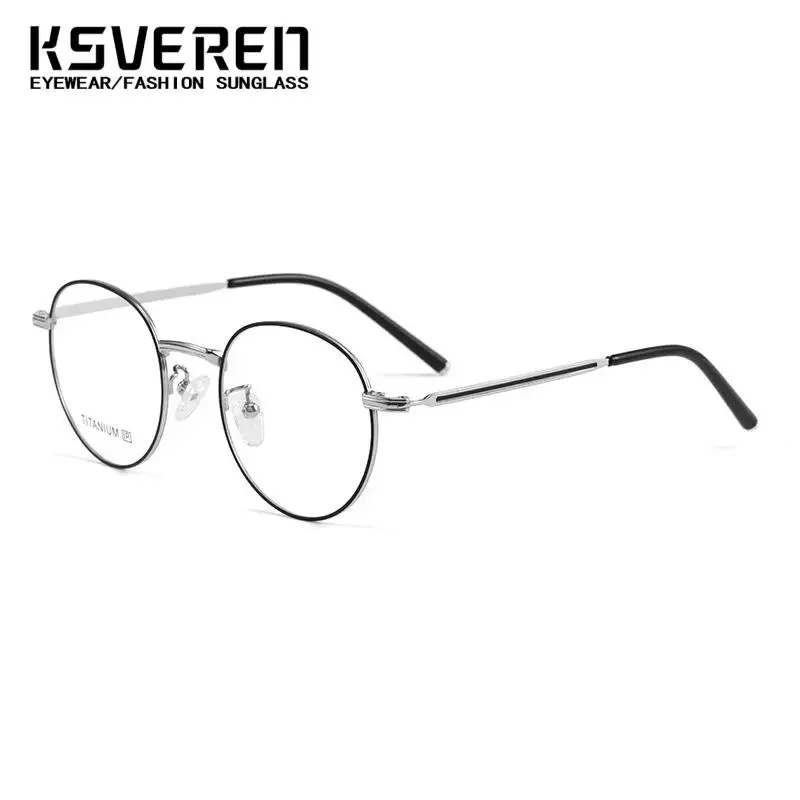 패션 편안한 안경 빈티지 럭셔리 타원형 티타늄 독서 안경 광학 처방 안경 프레임 남성 여성