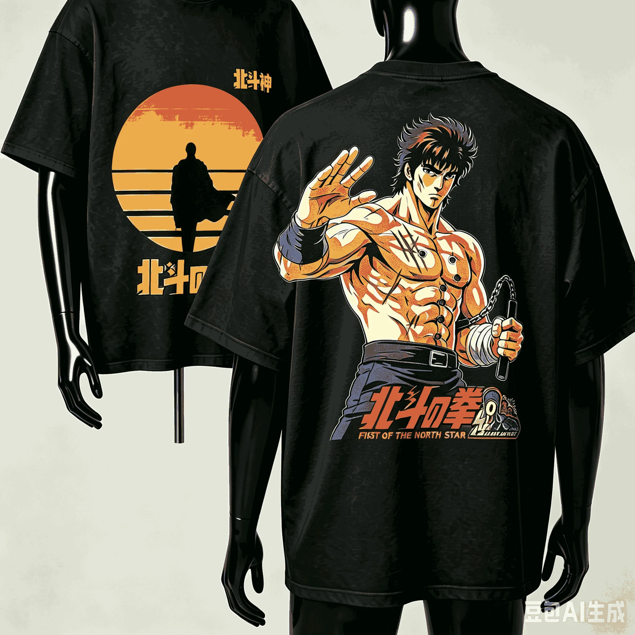 Fist of the North Star Anime Lover T-shirt Harajuku Cotton New Model High Street Retro Fashion Oversized Unisex Classic Couples