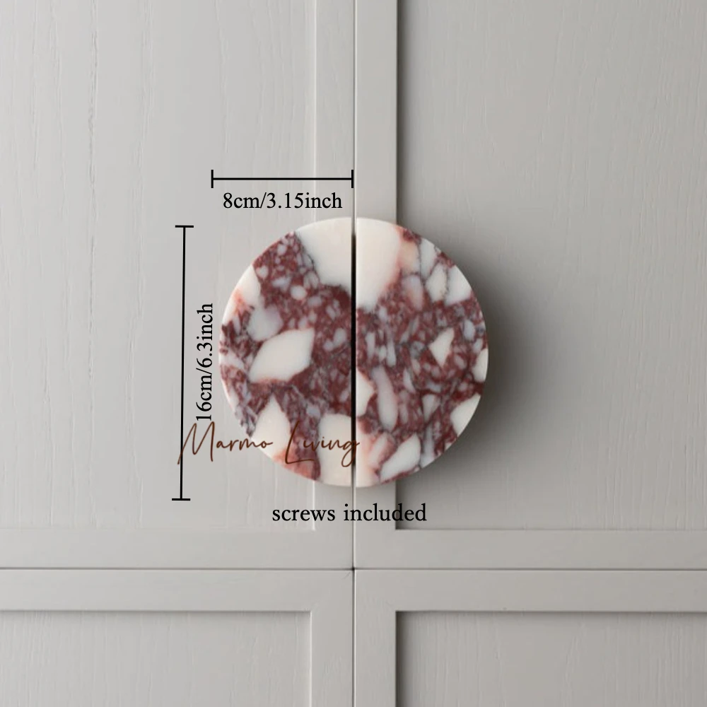 16x8cm 1pair Calacatta Viola Stone Entrance Pull Natural Marble Glass Door Handle Modern Creative Style Decorative Arc Handle