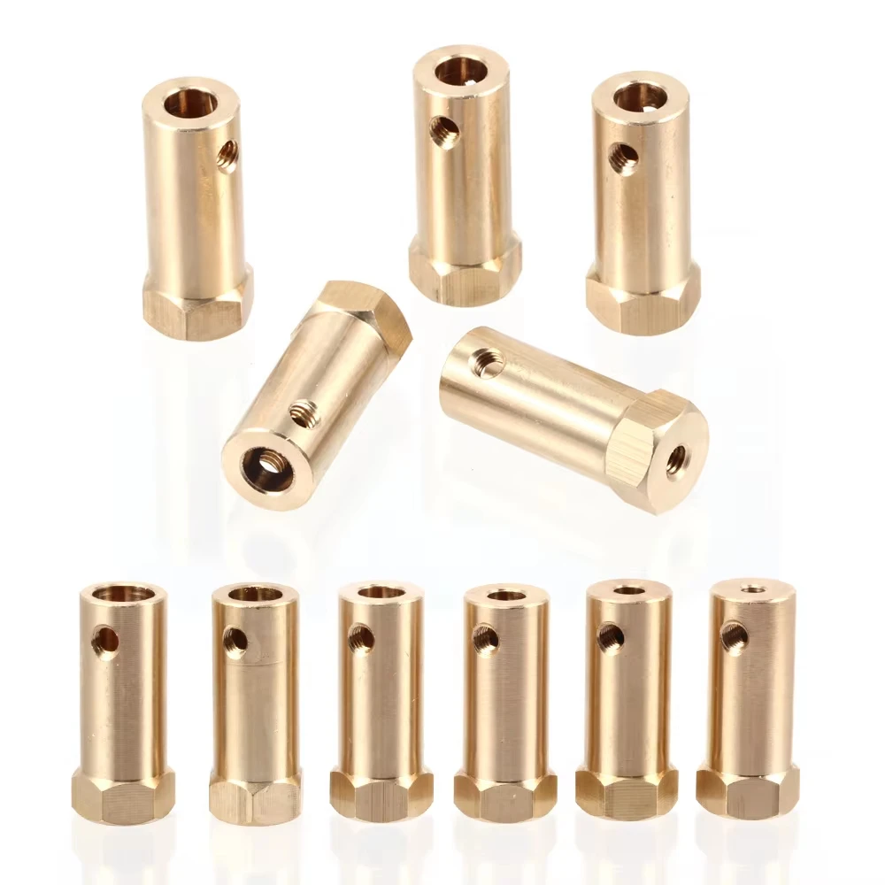 5Pieces RC Motor Shaft Coupler 30mm Wheel Hex Coupling Adapter 3/4/5/6/7/8mm for RC Car Boat Airplane Model