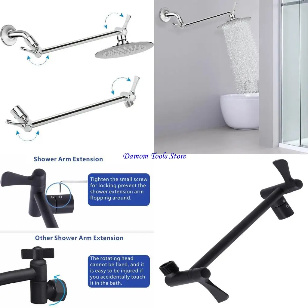 57BE Permanent Shower Arm Extension Produced Of Tall Quality Metal Mixture For Flexible Use And Height Tailoring