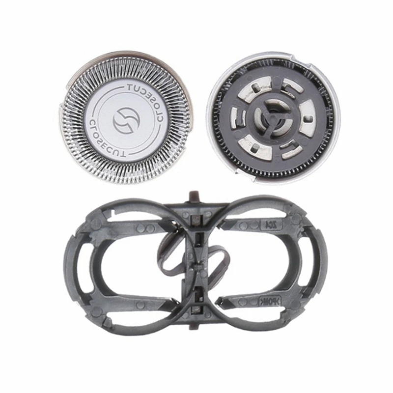 N-ABZD Stainless Steel Universal Razor Blades Shaving Heads with ABS Mount Holder Kit Replacement for Philips PQ182 PQ183 PQ206