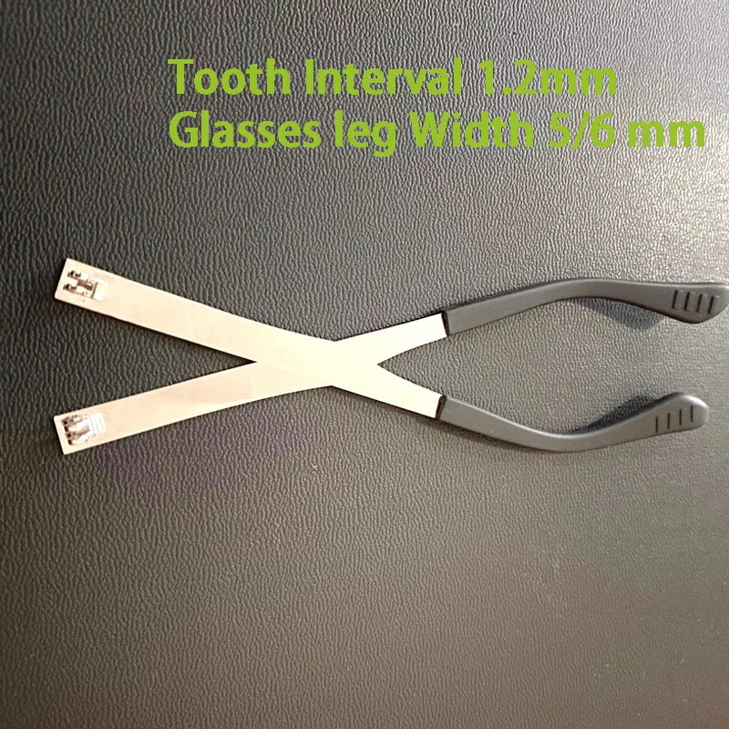 1 Pair Silver Glasses Legs Double Teeth Concave Tooth Width 5 6 mm Universal For Men Women Eyeglasses Replacement Accessories