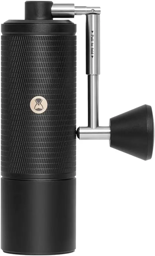 

Ручная кофемолка с коническими жерновами из нержавеющей стали с ЧПУ, емкость 30 г, регулируемые настройки для точного приготовления кофе