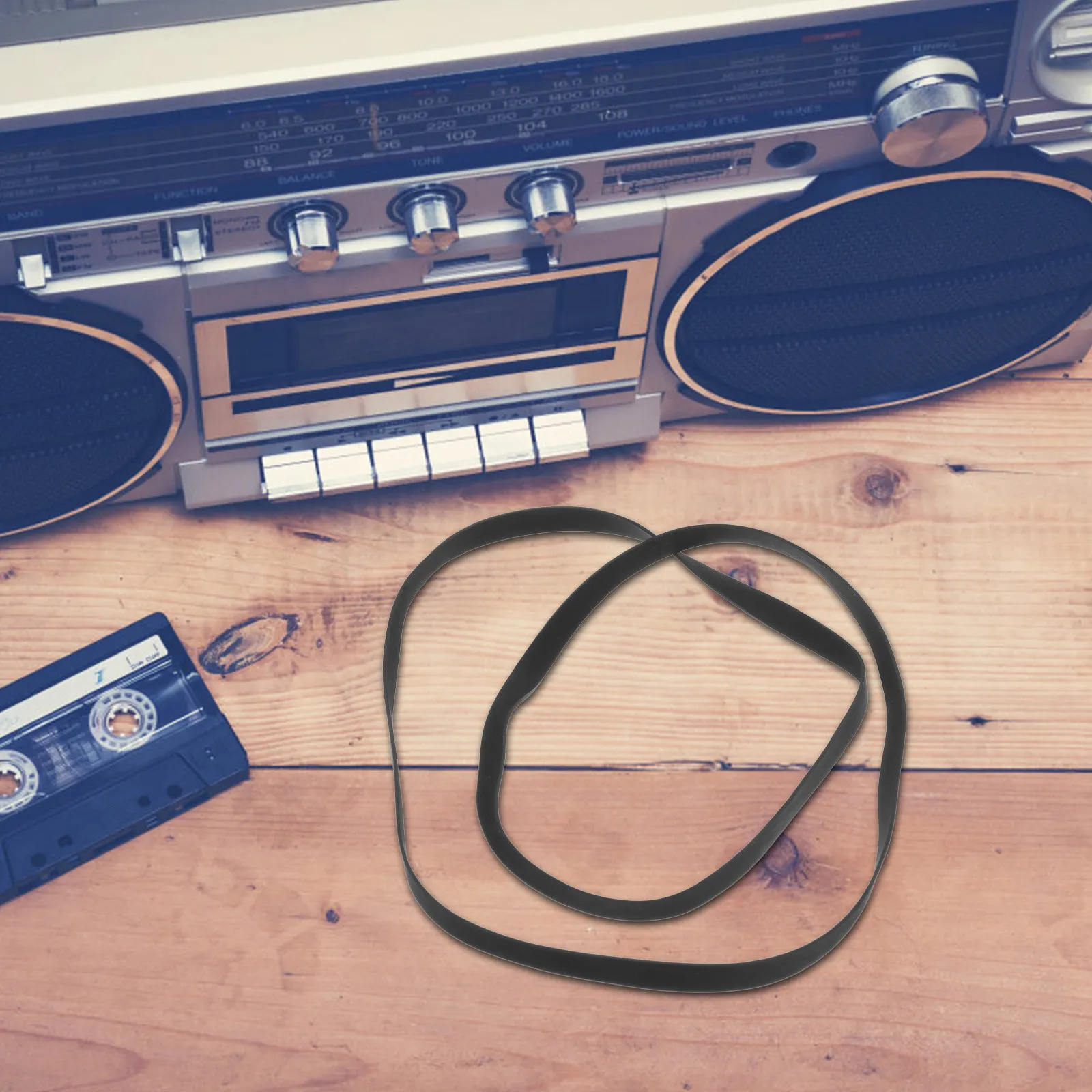 Elastic Rubber Cassette Deck Belt Replacement for Tape Recorders Turntables and Electric Players Stretch Resistant Tear Proof