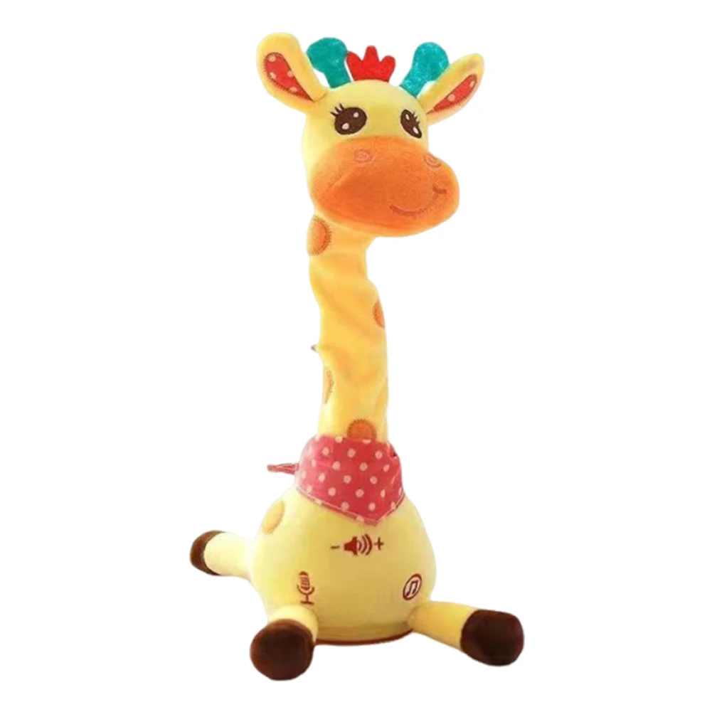 

Lovely Swinging Plush Giraffe with LED Dancing Animal Baby Toy Repeat What You Say Light Up Giraffe Toy for 6 To 12 Months Baby