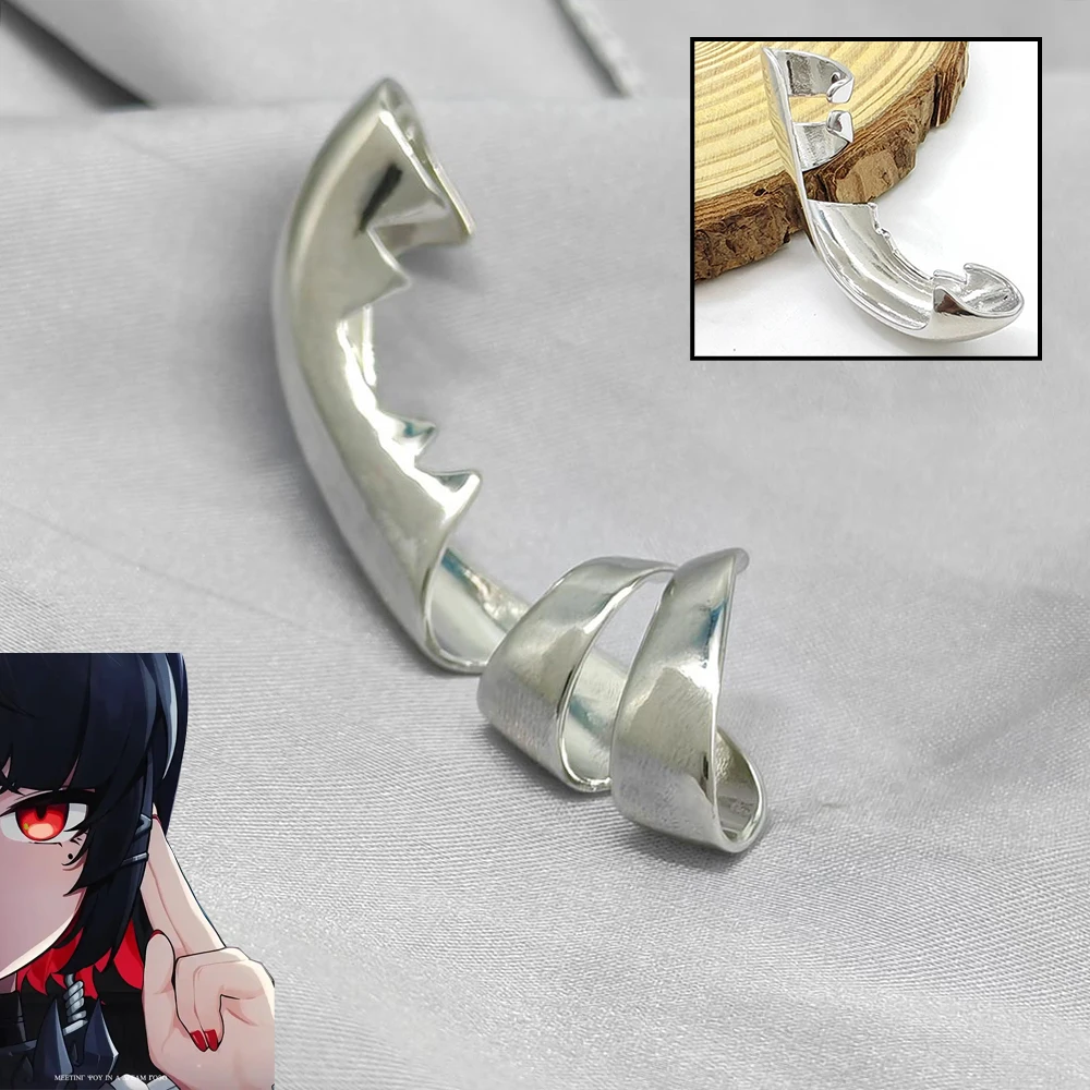 Game Zenless and Zone Zero Ear Clip Ellen Joe Cosplay Prop Earrings Shark Girls Same Anime Jewelry 1pc Ear Decorations Gifts