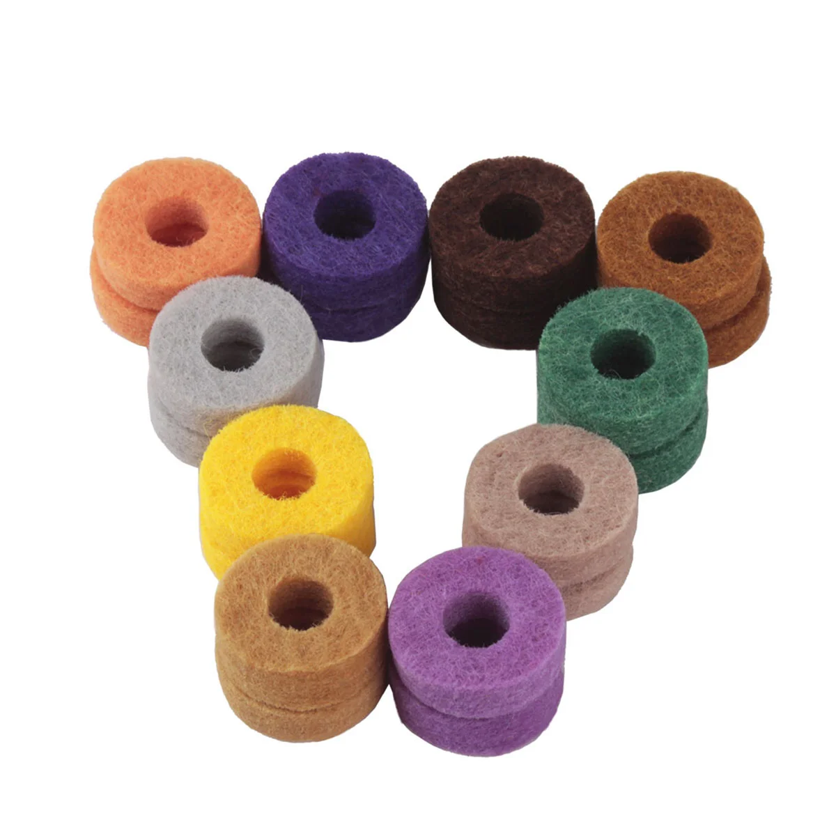 20 Pcs Strap Button Felt Washers Bass Drum Drumming Practice Pad Cymbal Felt Pads Cymbals Accessory Cymbal Stand Felt Washer