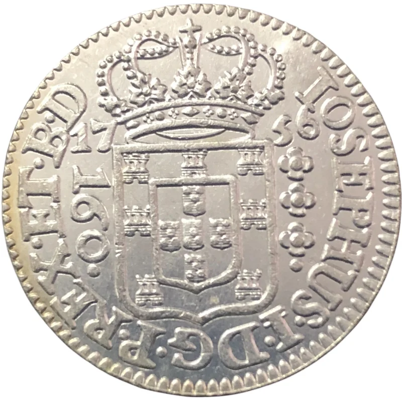 

1756 Brazil 160 Reis-Jose I Silver Plated Copy Coin