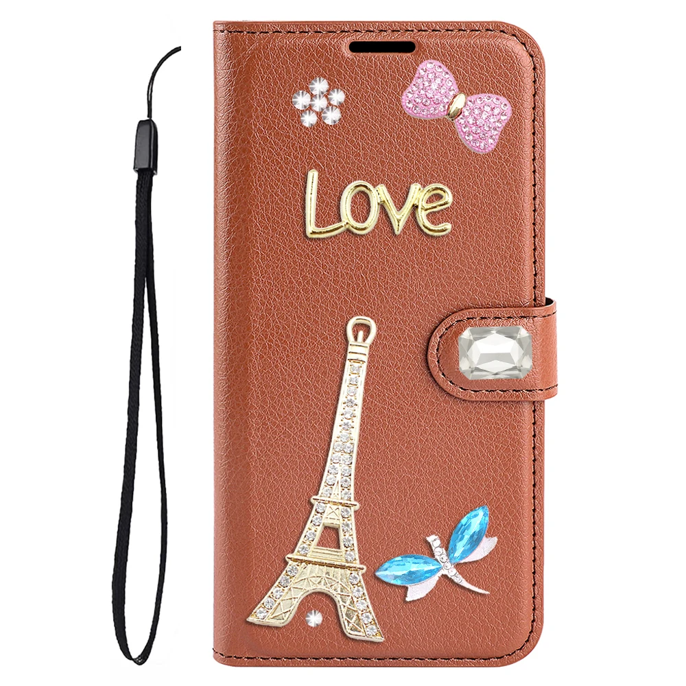 

Leather Flip Phone Case For Xiaomi Redmi 9 9A 9C 10C 11A 13C A3 Note 9 10S 11S 12 13 Pro Luxury Wallet Protect Cover Jewelled