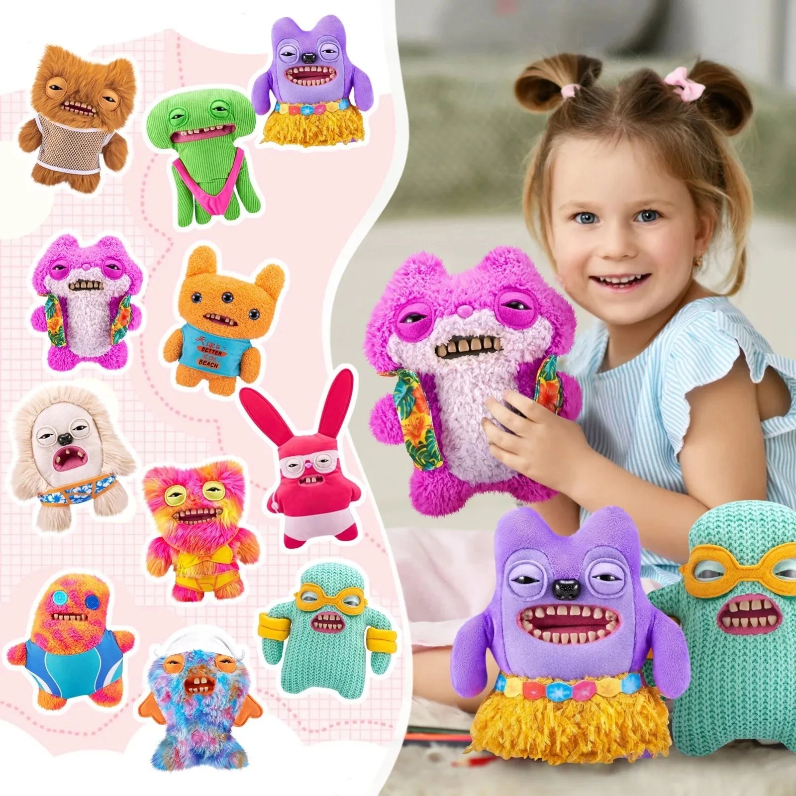 

100% Original Fuggler Teeth Monster Holiday Atmosphere Series Plush Dolls Monster Funny Toys Plushie Tooth Fugg Birthday Gifts
