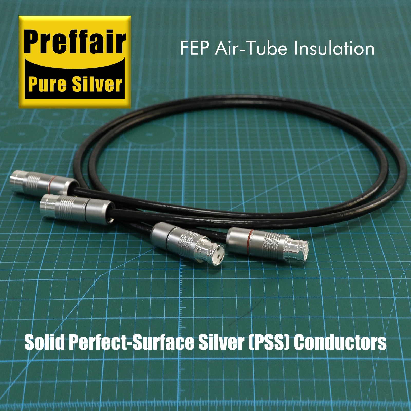 

Prefair x403 High Quality 99.998% Pure Silver 3Pin XLR Balanced Cable Audio Interconnect Cord for Amplifier CD Player