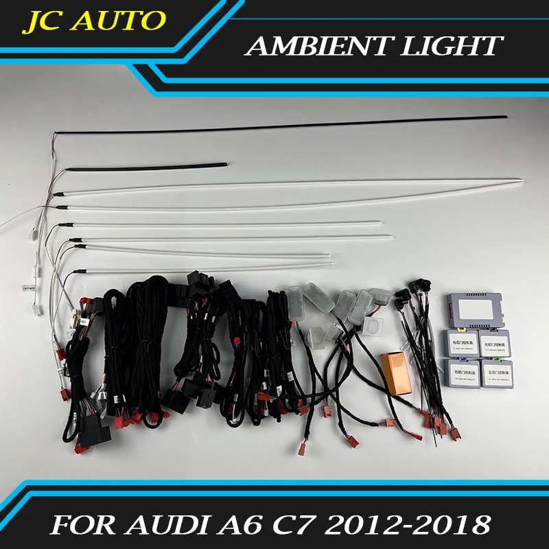 

Car Ambient Light Fit for Audi A6 C7 2012-2018 Screen Control/steering Wheel Control LED Version 20 Lights Ambient Light