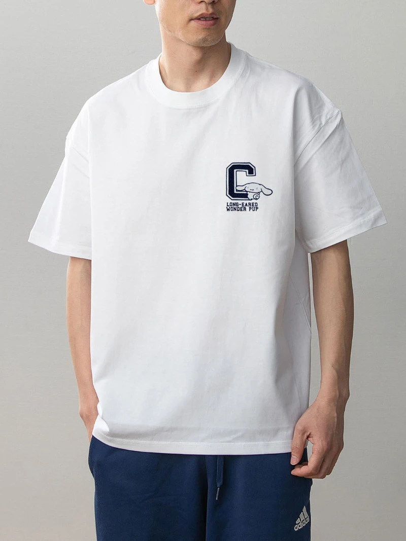 

Sanrio Cartoon Printed Summer Couple Short Sleeve T-Shirt Men's and Women's Large Size T-Shirt