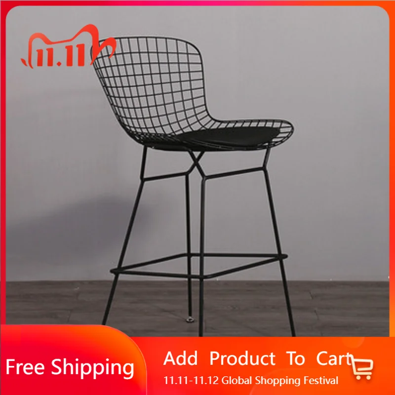 

Metal Modern Bar Stools Living Room Nordic Vanity Ergonomic Bar Chairs Reception Desks Relaxing Chaise De Bar Home Furniture