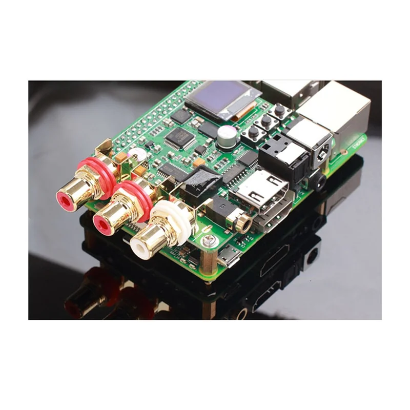 Raspberry Pi DAC Audio Decoder Board HIFI Expansion Moudle Supports Coaxial Fiber I2S OUT for Raspberry Pi 3B 3B+ 4B