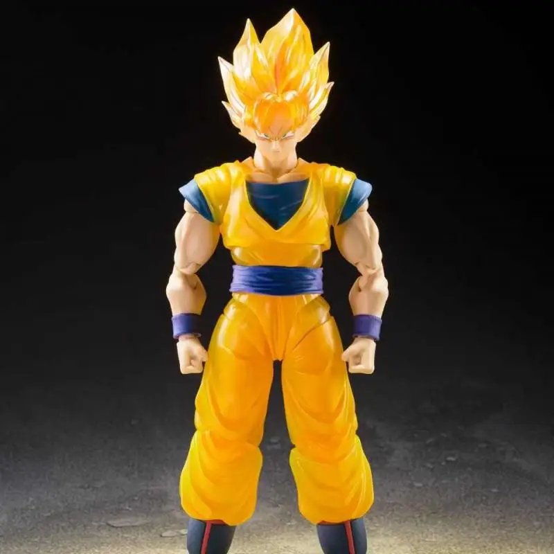 15cm genuino BANDAI TNT SHF Dragon Ball Z Son Goku Super Saiyan Z luchadores Anime figura de acción modelo juguetes regalo para cumpleaños