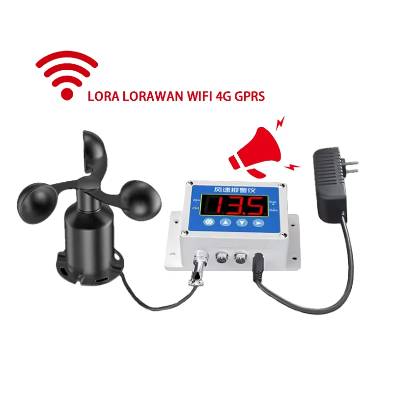 DIGITAL WIRELESS WIRED TOWER CRANE WIND SPEED SENSOR  CUP BLADE ANEMOMETER METER INDICATOR