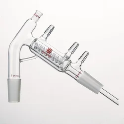 SYNTHWARE Micro distillatore, con condensatore a serpentina, giunto del termometro 10/18, altri 24/40, vetro borosilicato, D531024