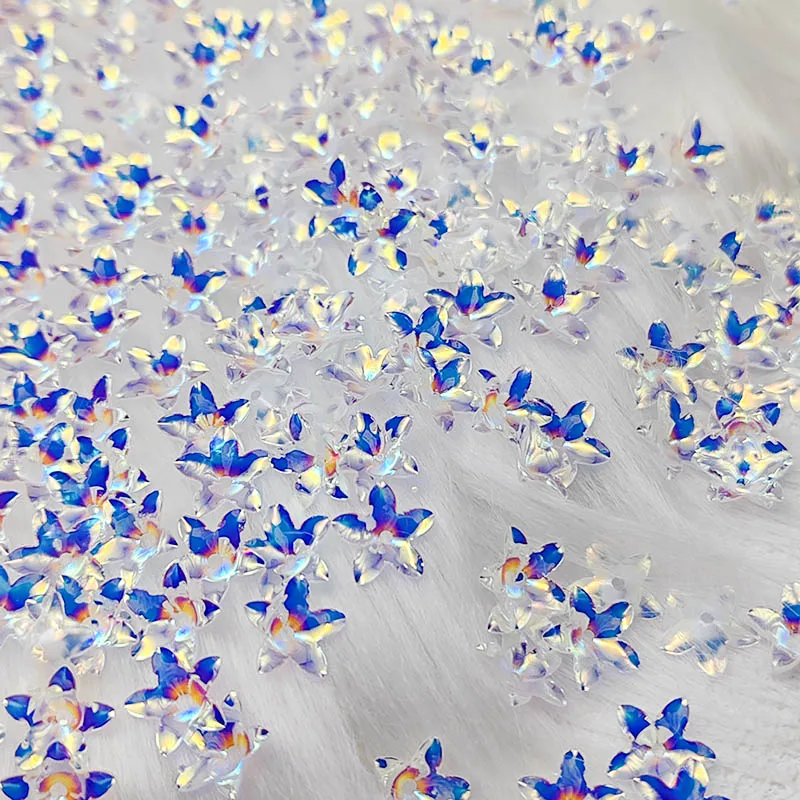 300/600 Stück atemberaubende Acryl-3D-Blumenperlen in AB-Farbe, geeignet für DIY-Schmuck, Kleidung und Accessoires. – Detail 6