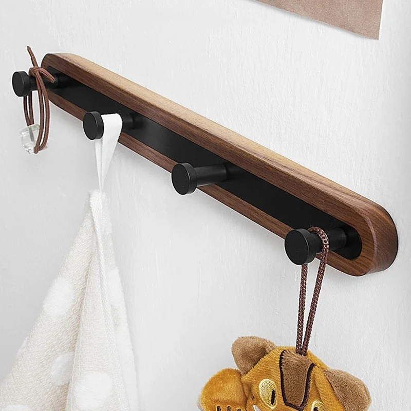 Room Decorative Hooks Wood Wall Hooks Key Hook Modern Creative Family Robe Hats Coat Hook Rack Wall Hanger Bag Hooks For Hanging
