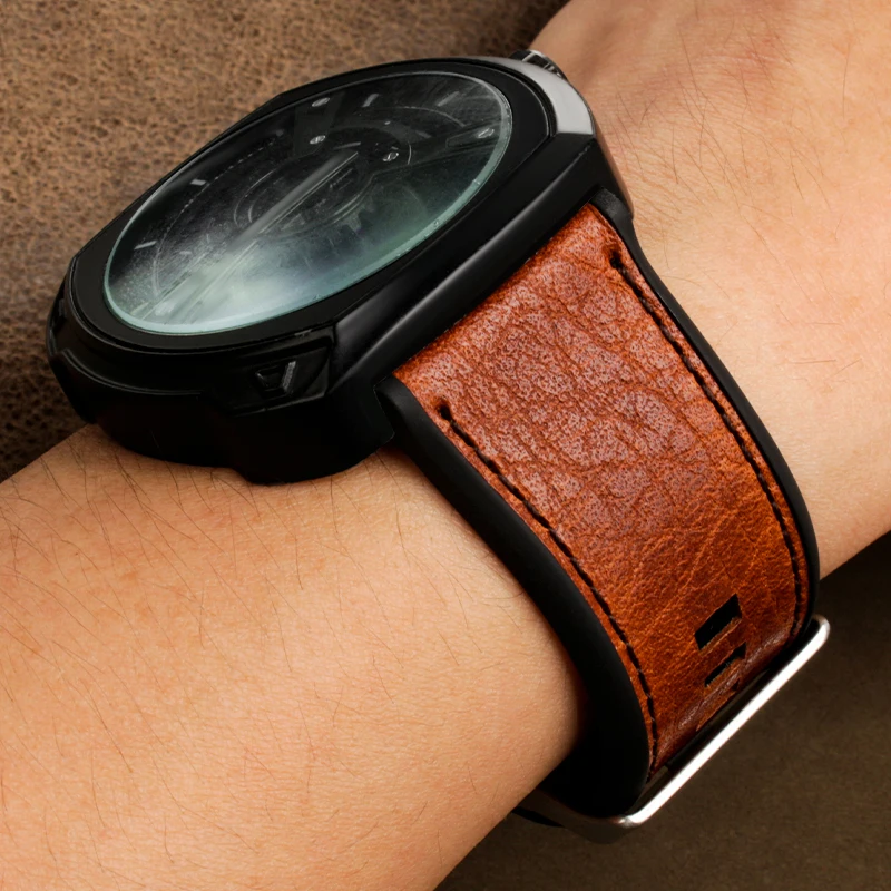 28mm Black Brown Cowhide Watch Strap For SEVENFRIDAY M2/02 P1B/01 Watch Strap Watch Bracelet