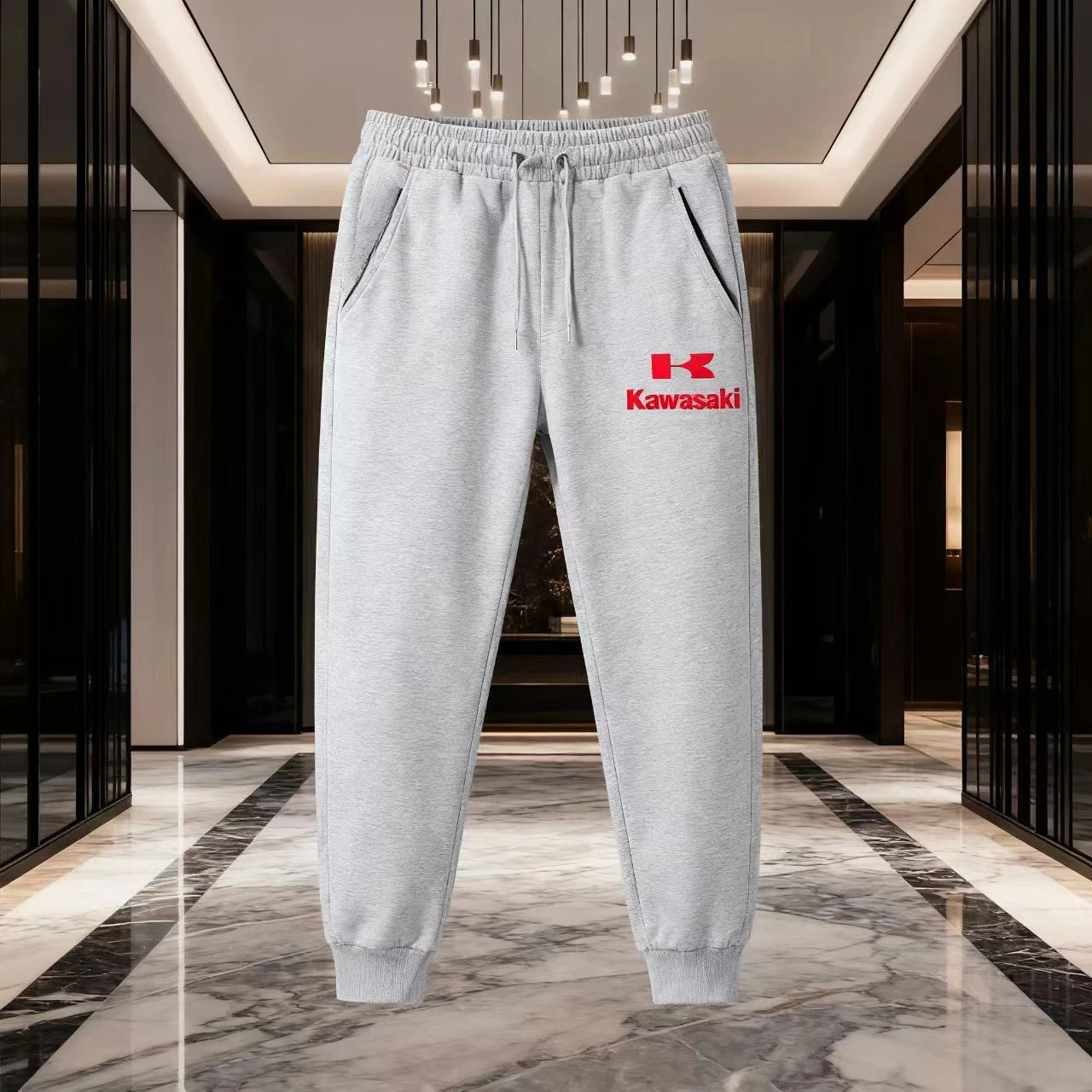 

Men's Solid Color Plush Feel Sweatpants Winter Version Joggers Drawstring Waist Casual Warm Trousers For Street And Sport Look