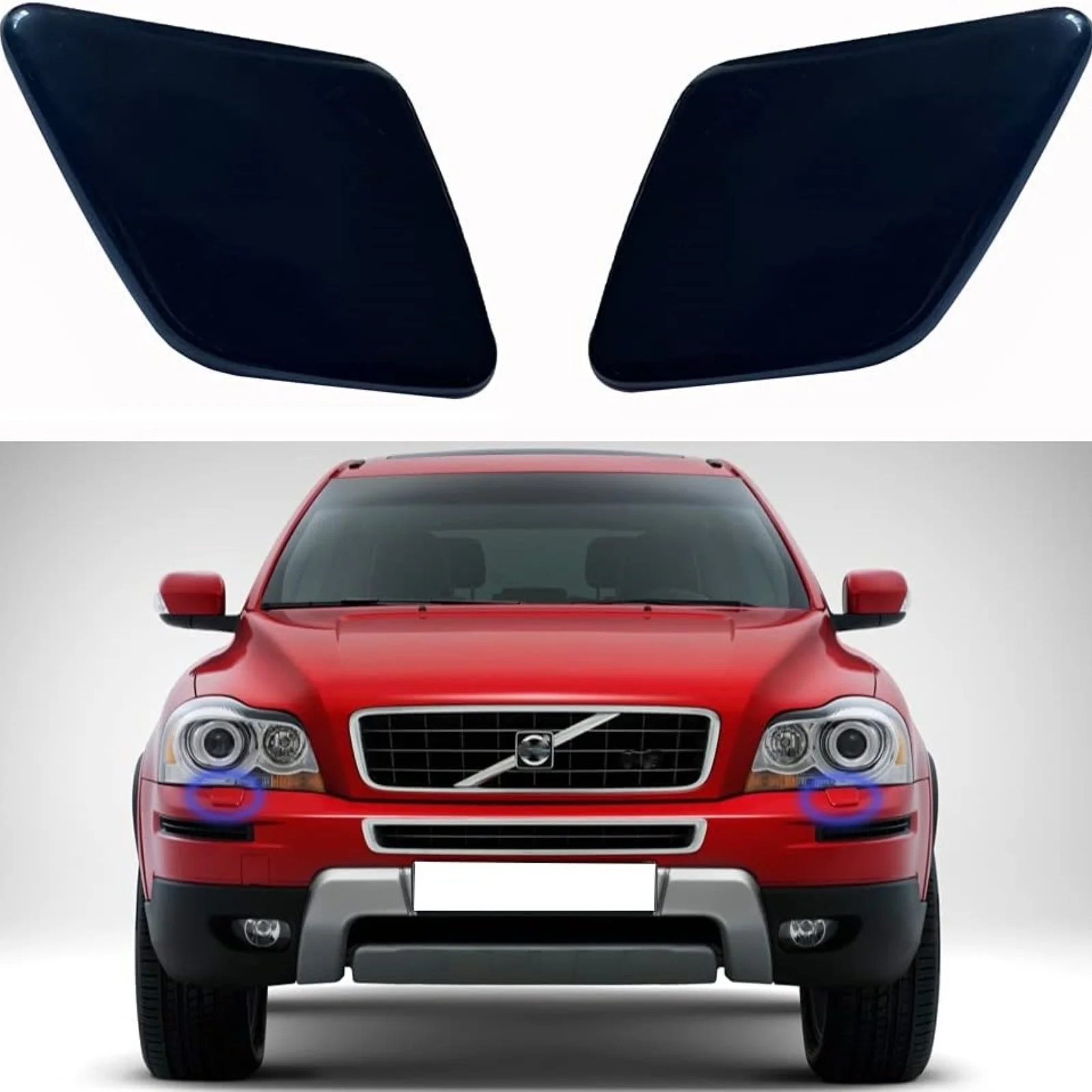 Left /Right Headlight Washer Nozzle Cover For For Left Right Front Bumper 39876478 39876479 Durable Fits For VOLVO C30 2008-2010