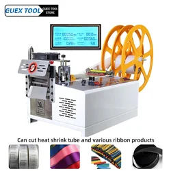 Automatic Computerized Rope tape Cutting Machine Hot  Cold Zipper Cutting Ribbon  Embossing Webbing Machine Elastic Band tapes