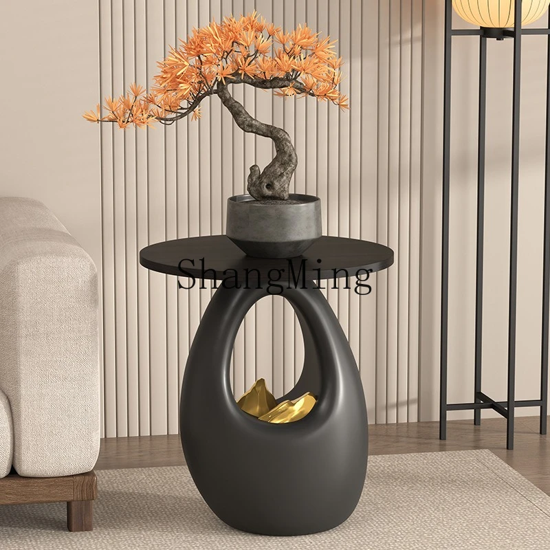 

FG light luxury living room, floor-to-ceiling ornaments next to the sofa, high-end coffee table housewarming gifts, home