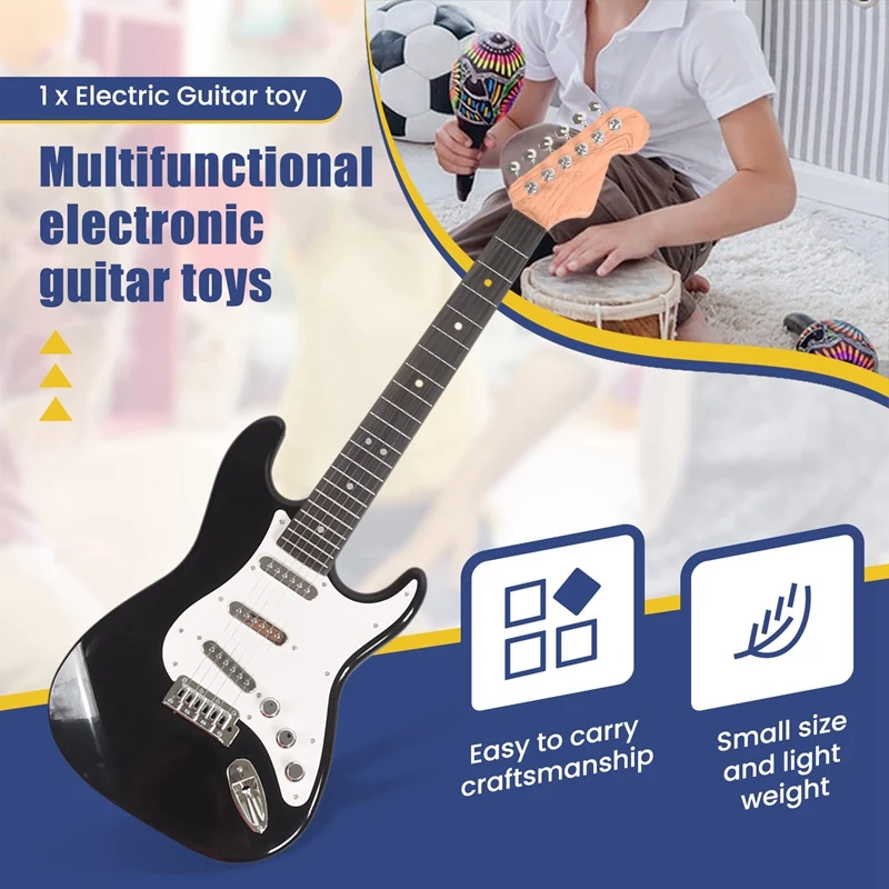 6-saitige Musik-E-Gitarre für Kinder, Musikinstrumente, Lernspielzeug für Kinder