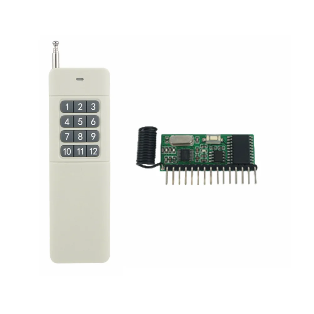 

The Superheterodyne Decoding Wireless Receiving Module DC3V~5V 12CH Is Used For Sockets, Access Control Locks And Alarm Switches