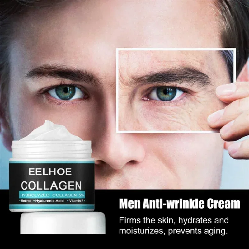 Collagen Creams For Men Anti Wrinkle Anti Aging Face Cream Firming Moisturizing Hyaluronic Acid Whitening Cream Facial Skin Care