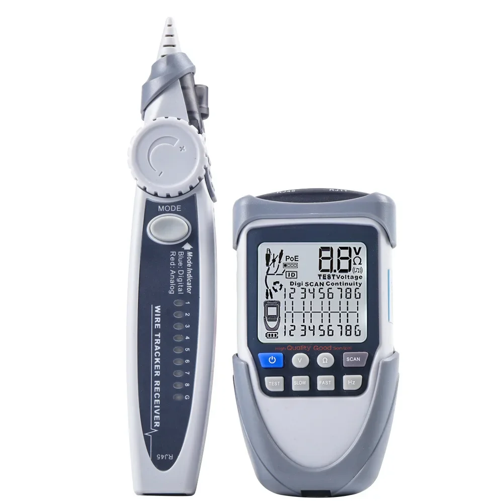 ET612/ET613 Equipped with LCD live line finder, capable of measuring POE, capable of measuring battery voltage, POE voltage