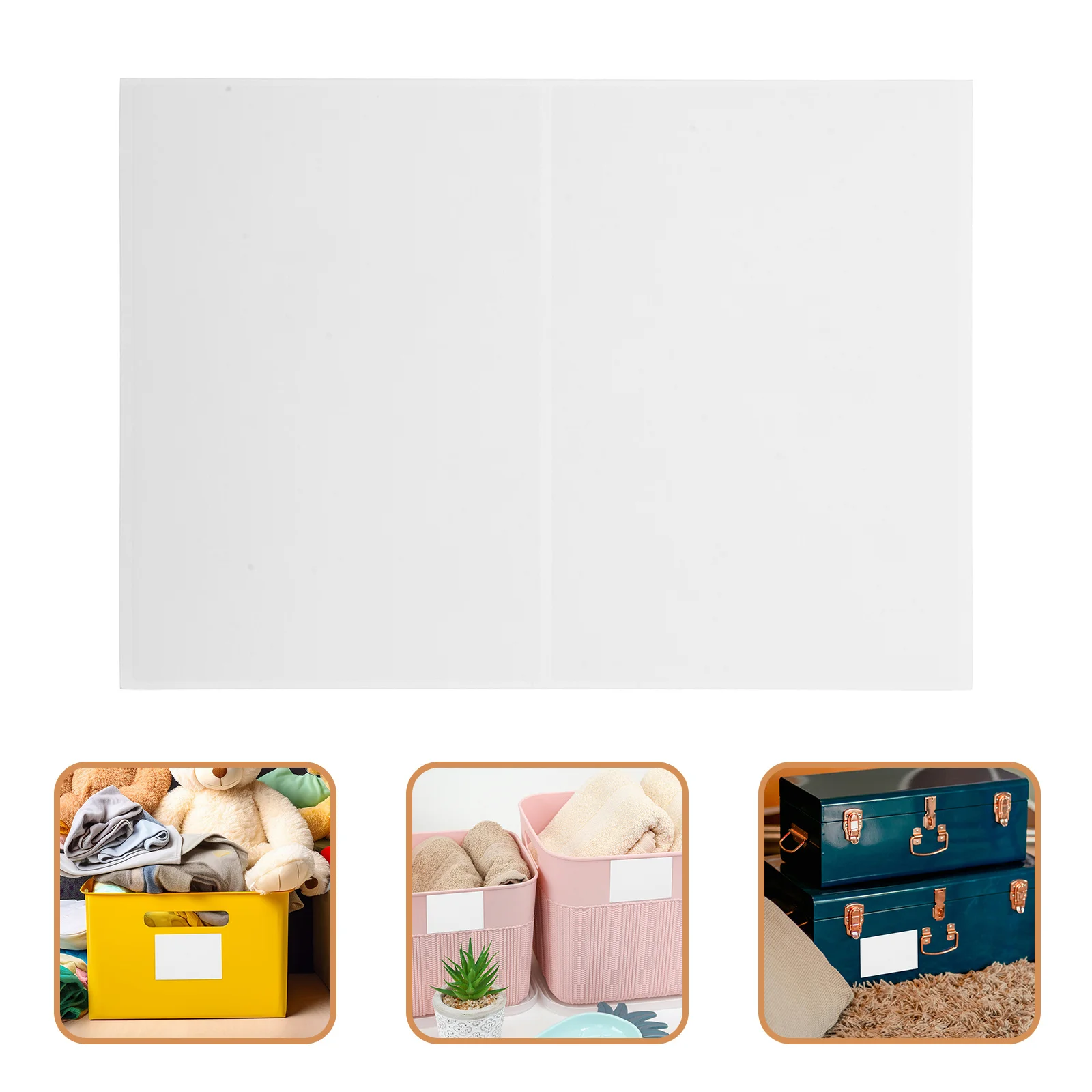 

50pcs Labels For Storage Bins 6X4 Inch Removable Waterproof Adhesive Stickers For Pantry Food Containers Organization Moving