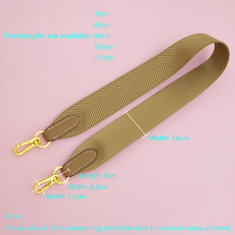 TINBERON Bag Strap Luxury Designer Fabric Bag Belt Nylon Weave Crossbody Shoulder Strap DIY Fashion Solid Color Bag Strap part