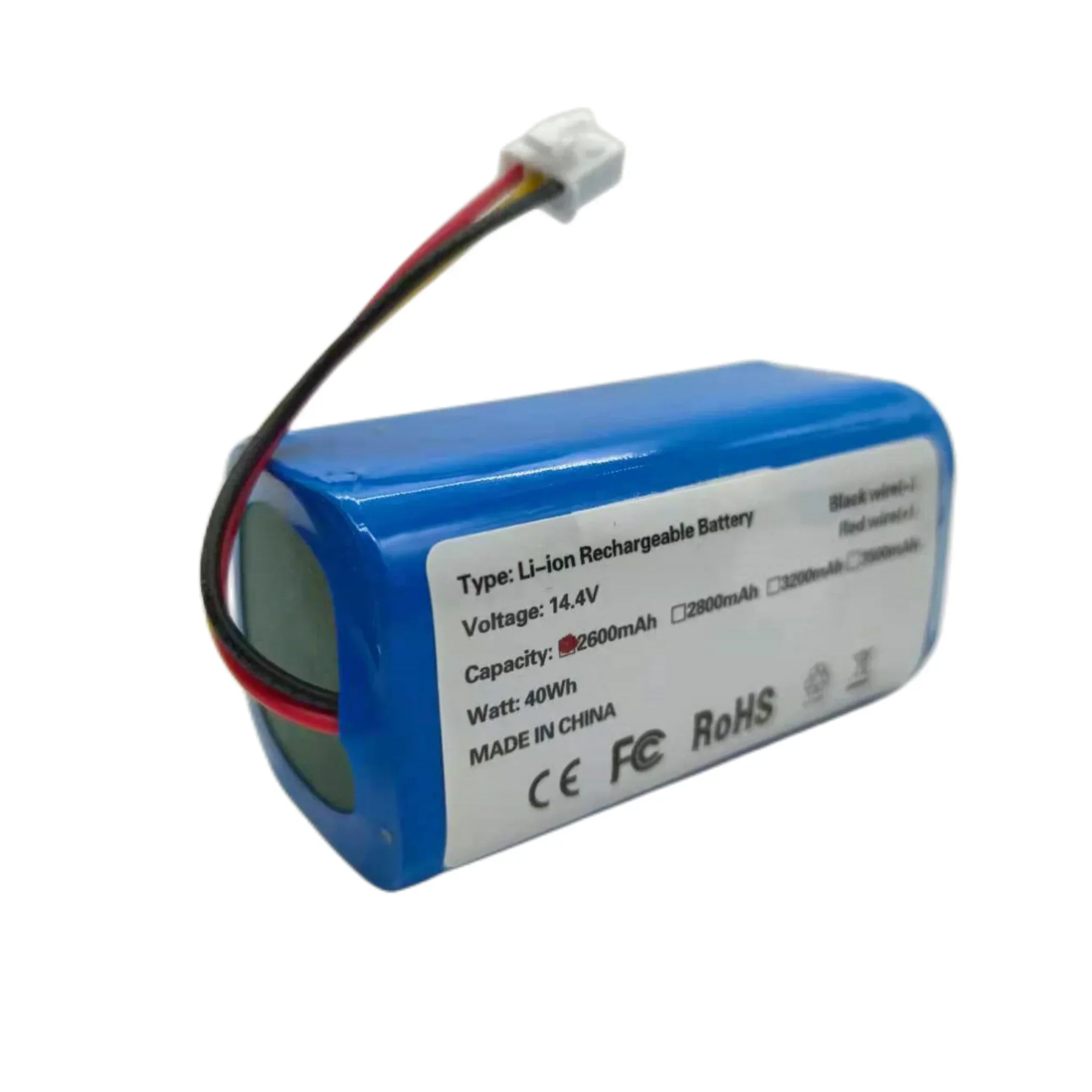 Bateria De Lítio Para LIECTROUX Robot Aspirador De Pó, Peças De Ferramentas De Limpeza, C30B, C30B, E30, 2600mAh, 18650, 14.4V