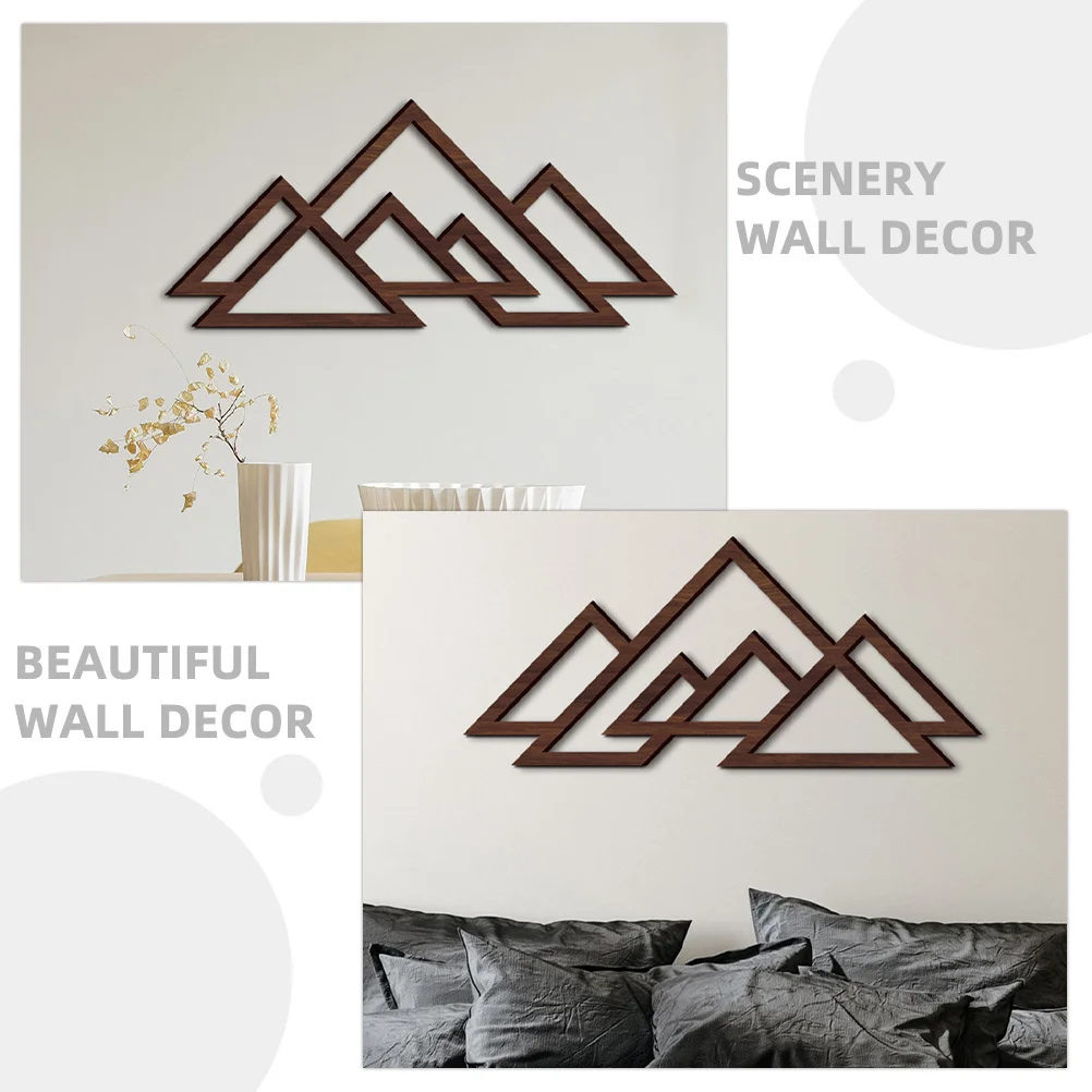 

2pcs Wooden Decor Hollowed Room Wall Art Home Office Pendant Abstract Wood Craft Vintage Wall Ornament