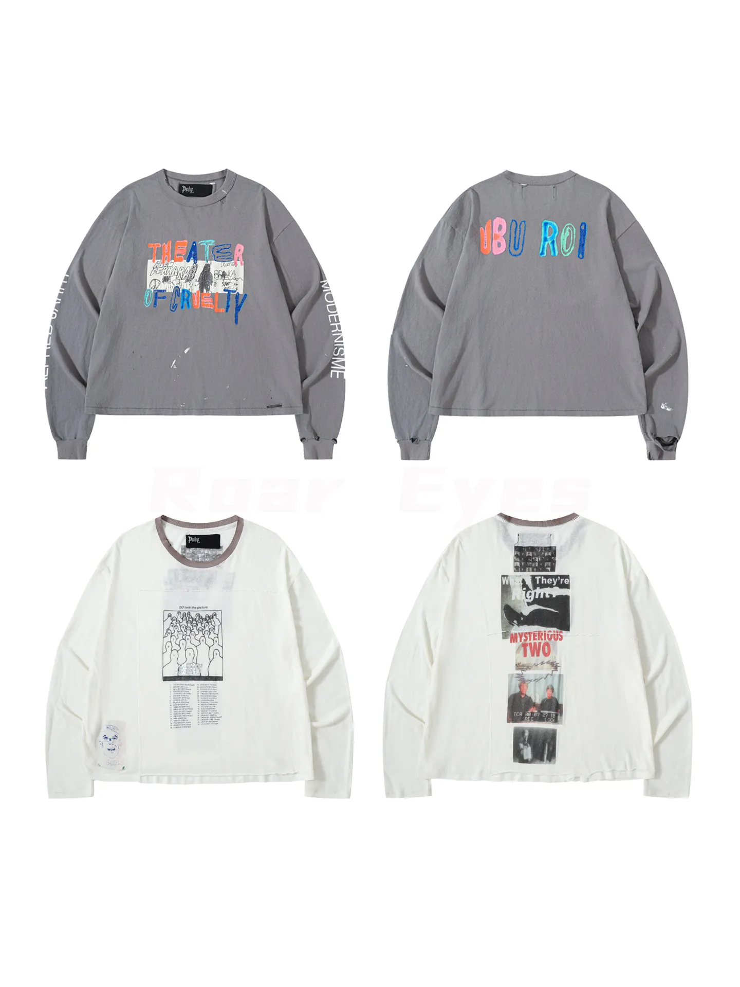 Paly Hollywood 25FW Patch Washed Old Graffiti BOXY Long Sleeve T-Shirt