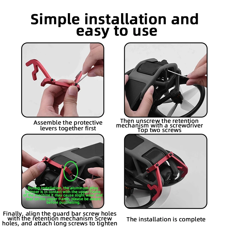 شريط كاميرا Gimbal ل DJI Avata عدسة الوفير حامي المضادة للتصادم سبائك الألومنيوم PTZ الحرس الطائرة بدون طيار الملحقات