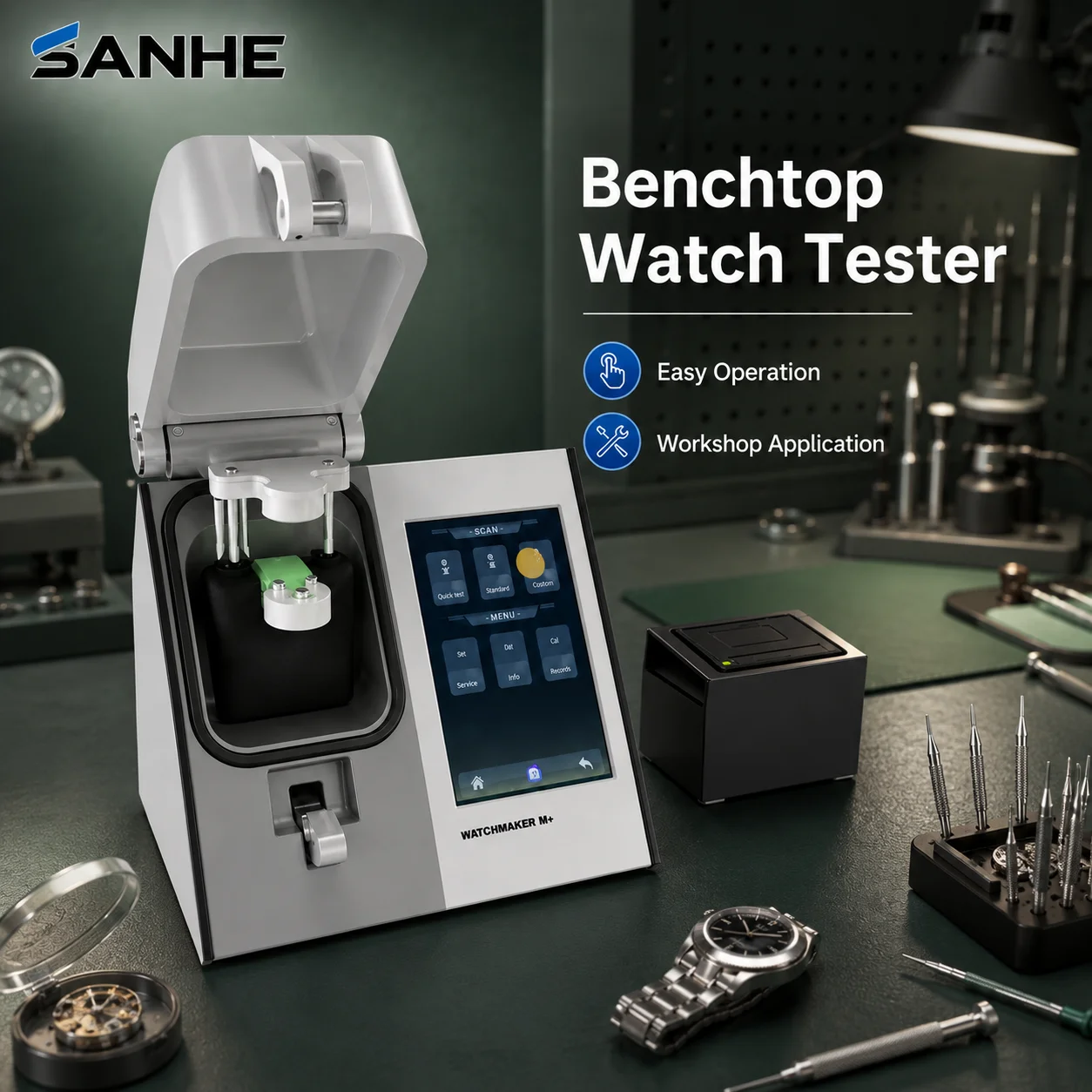 Water Testing Machine Temperature Compensation Maximum Upper Lower Limit Memory Display Language Printing Wristwatch Tool Part