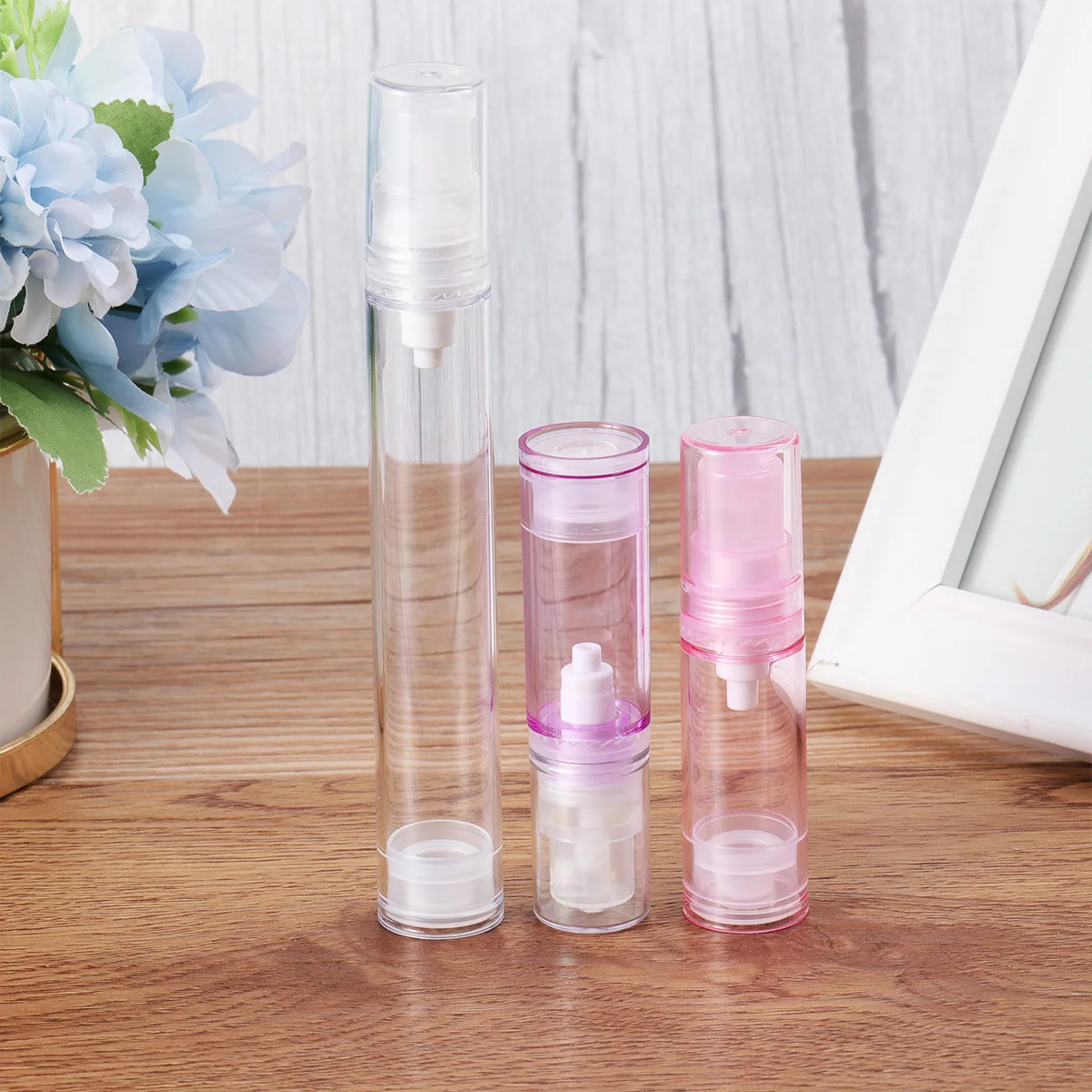 

10pcs Vacuum Emulsion Bottle 5Ml 15Ml Portable Travel Liquid Storage Refillable Plastic Lotion Container Cream