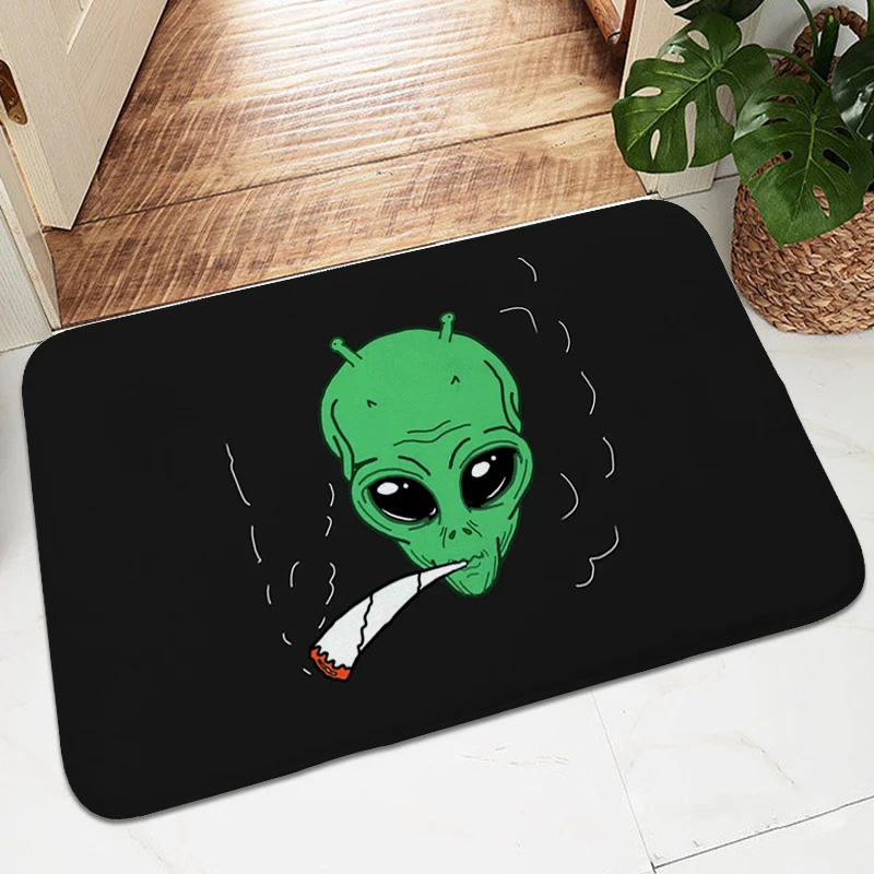 Door Mat Non-slip Aliens Xenomorph Living Room Bedroom Rug Slip-resistant Bathroom Kitchen Hallway Carpet Home Decor Items