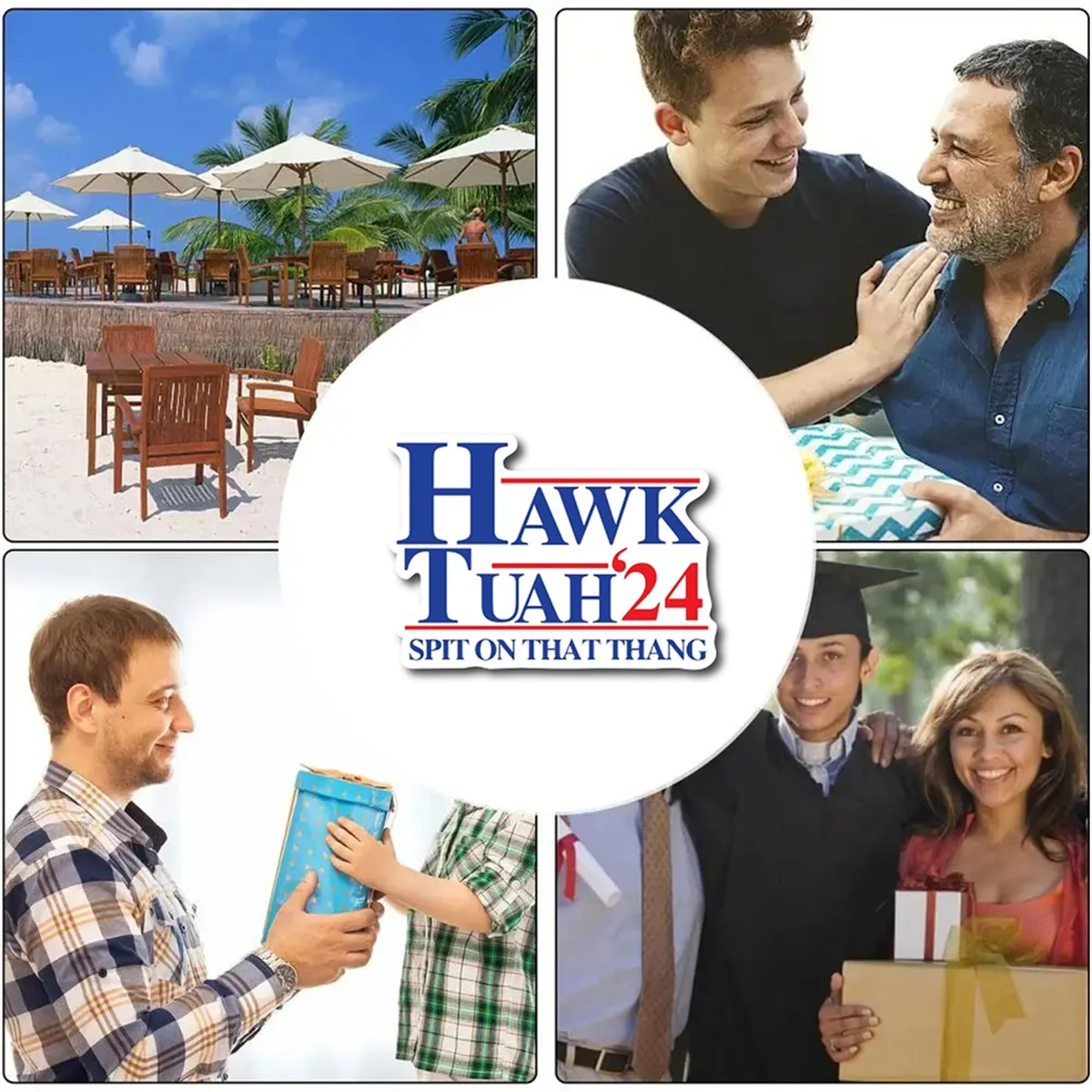 Hawk Tuah Spit on That Thang, adesivo de para-choque engraçado, decalque de meme hilarante, brincadeira, mordaça, ideia de presente, decalque, carro, laptop C