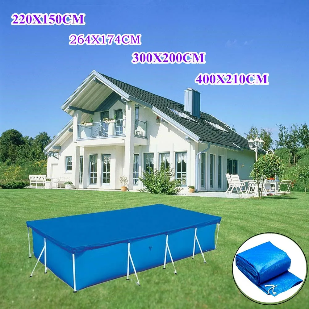 Outdoor Rectangular Swimming Pool Shield Waterproof Dustproof Durable Uv-Resistant Pool Cover For All Kinds Swimming Pools