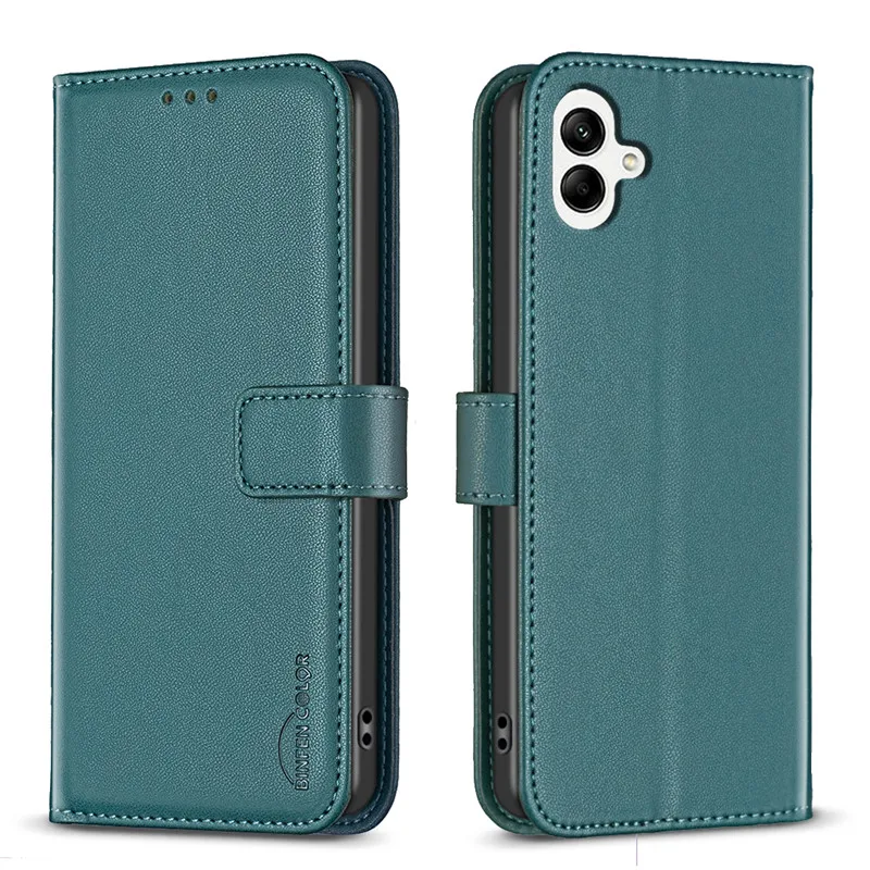 Luxury Leather Wallet Phone Case on For Samsung Galaxy A06 M35 M15 M55 F15 F55 C55 5G M356B A065 Card Slot Magnetic Cases Capa